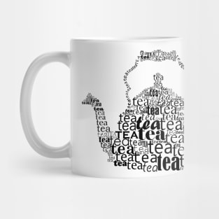 Typographic teapot Mug